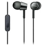 Наушники Sony MDR-EX15AP черные вкладыши вакуумные с микрофоном