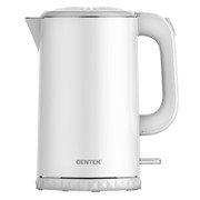 Чайник CENTEK CT-0020 белый 2200Вт, 1,7 л, металл, двойные стенки