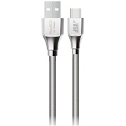 Кабель BoraSCO (35103) USB-C, 1 м, 3A, QC 3.0 металлическая оплетка