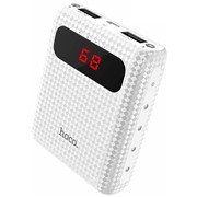 Аккумулятор внешний Hoco B20 белый 10000 mAh, 2xUSB/дисплей