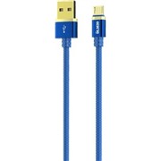 Кабель OLMIO (038854) Deluxe micro USB 1 м, 2.1A синий