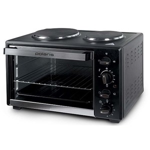 Электрическая печь POLARIS PTO 0235GLHP 3200 Вт, 35л, гриль+ 2конфорки