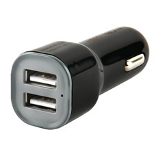 Зарядное устройство автомобильное, RED LINE AC-1A, кабель для IPhone (iPad) 1м, 2 порта USB, выходной ток 1 А, черное, УТ000012245 ОЗ
