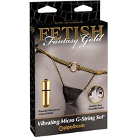 Pipedream Fetish Fantasy Gold Vibrating Micro G-String Set
