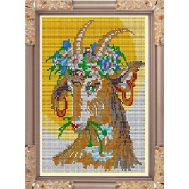 Вышивка бисером  арт.№315 "Козочка 2015" Размер: 19х24см