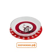 Миска GLG кераммическая для кошек блюдце Красное "Dreams" принт