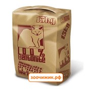 Минеральный комкующийся наполнитель No name (бумажный крафт-пакет) для кошек 15кг