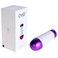 Ovo W2 Вибропуля, бело-фиолетовая
С подсветкой, 5 программ вибрации