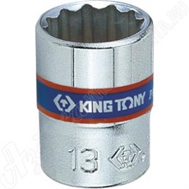 Головка торцевая стандартная двенадцатигранная 1/4", 9 мм, KING TONY, 233009M