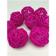 Ротанговые шары 5см В упаковке 8 шт. Цвет: розовый (pink)