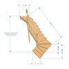 №3.1.4.2. Лестница с разворотом на 180 градусов, с забежными ступенями