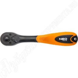 Ключ трещоточный, изогнутый 3/8", 200 мм, NEO, 08-513
