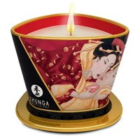 Shunga Massage Candle, 170мл 
Массажная свеча, клубника и шампанское