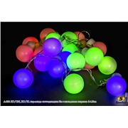  Sneha A-284 RD/GN, RD/BL гирлянда светодиодная 5м с насадками "шарики d-4.5см"