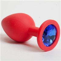 Luxurious Tail Анальная пробка, красная 
С синим кристаллом