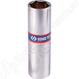 Головка свечная шестигранная 3/8", 14 мм, пружинный фиксатор, KING TONY, 36A514