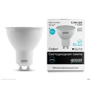  Gauss Лампа Gauss LED Elementary GU10 5.5W 4100К 1/10/100 (LD13626)