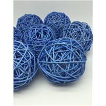 Ротанговые шары 9см В упаковке 8 шт. Цвет: голубой (light blue)