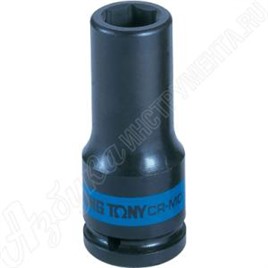 Головка торцевая ударная глубокая шестигранная 3/4", 19 мм, KING TONY, 643519M