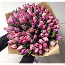 Букет микс 101 тюльпана