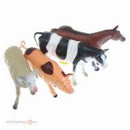 Фигурка 1toy Т50539 дом.животные 4шт. озвученные
