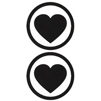 Shots Toys Nipple Sticker Round Hearts, черные
Пэстисы в форме сердца в кругу