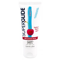Орально-вагинальная съедобная смазка SuperGlide со вкусом вишни 75 мл