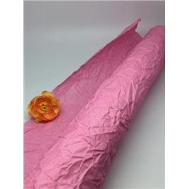 Бумага жатая, однотонная, Ширина: 70-75см, намотка: 5м (розовая, RP/07)