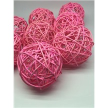 Ротанговые шары 9см В упаковке 8 шт. Цвет: бледно-розовый (light pink)