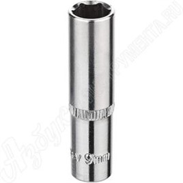 Головка торцевая 1/4" глубокая 9 мм KRAFT KT 700656