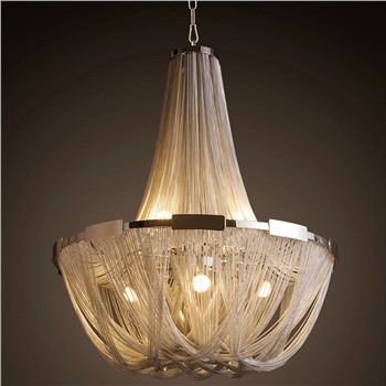 Подвесная металлическая люстра 