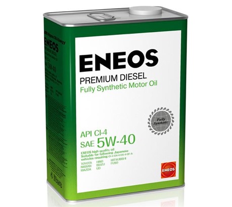 Моторное масло Eneos Premium Diesel 5W-40 Cl-4 Fully Synthetic (4л.)