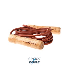 Wooden Skip Rope with leather cord
