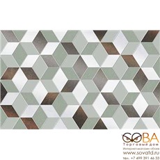 Декор Веста  зеленый 02 25х40 купить по лучшей цене в интернет магазине стильных обоев Сова ТД. Доставка по Москве, МО и всей России