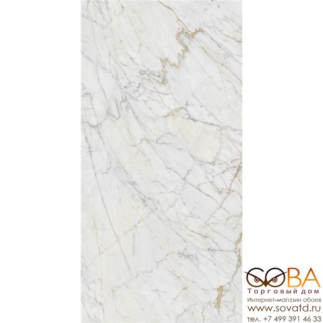 Керамогранит Marazzi  Grande Marble Look Golden White Stuoiato Lux 160х320 купить по лучшей цене в интернет магазине стильных обоев Сова ТД. Доставка по Москве, МО и всей России