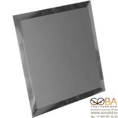 Плитка Квадратная зеркальная графитовая матовая  с фацетом 10мм КЗГм1-03 - 250х250 мм/10шт купить по лучшей цене в интернет магазине стильных обоев Сова ТД. Доставка по Москве, МО и всей России