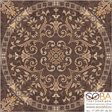 Панно Pompei  напольное коричневое (PY6G114) 88x88 купить по лучшей цене в интернет магазине стильных обоев Сова ТД. Доставка по Москве, МО и всей России