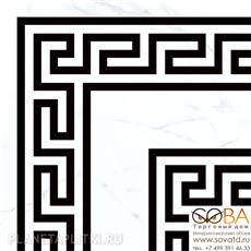 Напольная плитка Bellavista  Roseton Marmara Blanco 45 x 45 купить по лучшей цене в интернет магазине стильных обоев Сова ТД. Доставка по Москве, МО и всей России