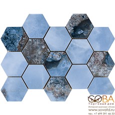 Мозаика Pamesa  Malla Hex Cr Lux Danae Navi 22.5 x 32.5 купить по лучшей цене в интернет магазине стильных обоев Сова ТД. Доставка по Москве, МО и всей России