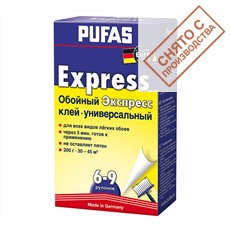 Клей обойный Pufas EURO 3000 Экспресс 200 г 20010/200 купить по лучшей цене в интернет магазине стильных обоев Сова ТД. Доставка по Москве, МО и всей России