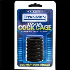 Сжимающая утяжка черная TitanMen Cock Cage 3504-01CDDJ