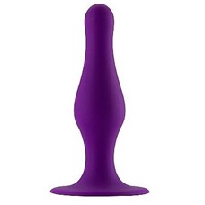 Фиолетовая анальная пробка Butt Plug with Suction Cup Small