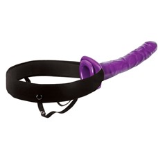 Мужской полый фиолетовый страпон 10  Purple Passion Hollow Strap-On - 24 см.