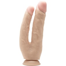 Телесный анально-вагинальный фаллоимитатор Realistic Double Cock 10 Inch - 25,5 см.