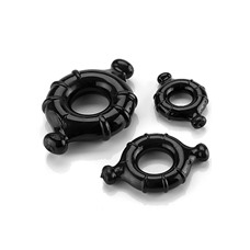 Набор Эрекционных колец Gummy Ring Black SH-SHT372BLK