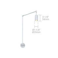 Светильник спот настенный алюминий черный минимализм стиль