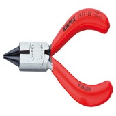 Круглогубцы 130 мм с режущей кромкой, головка полированная, KNIPEX, KN-1901130