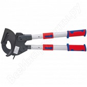 Кабелерез 630 мм, принцип трещотки, с выдвижными рукоятками, KNIPEX, KN-9532060